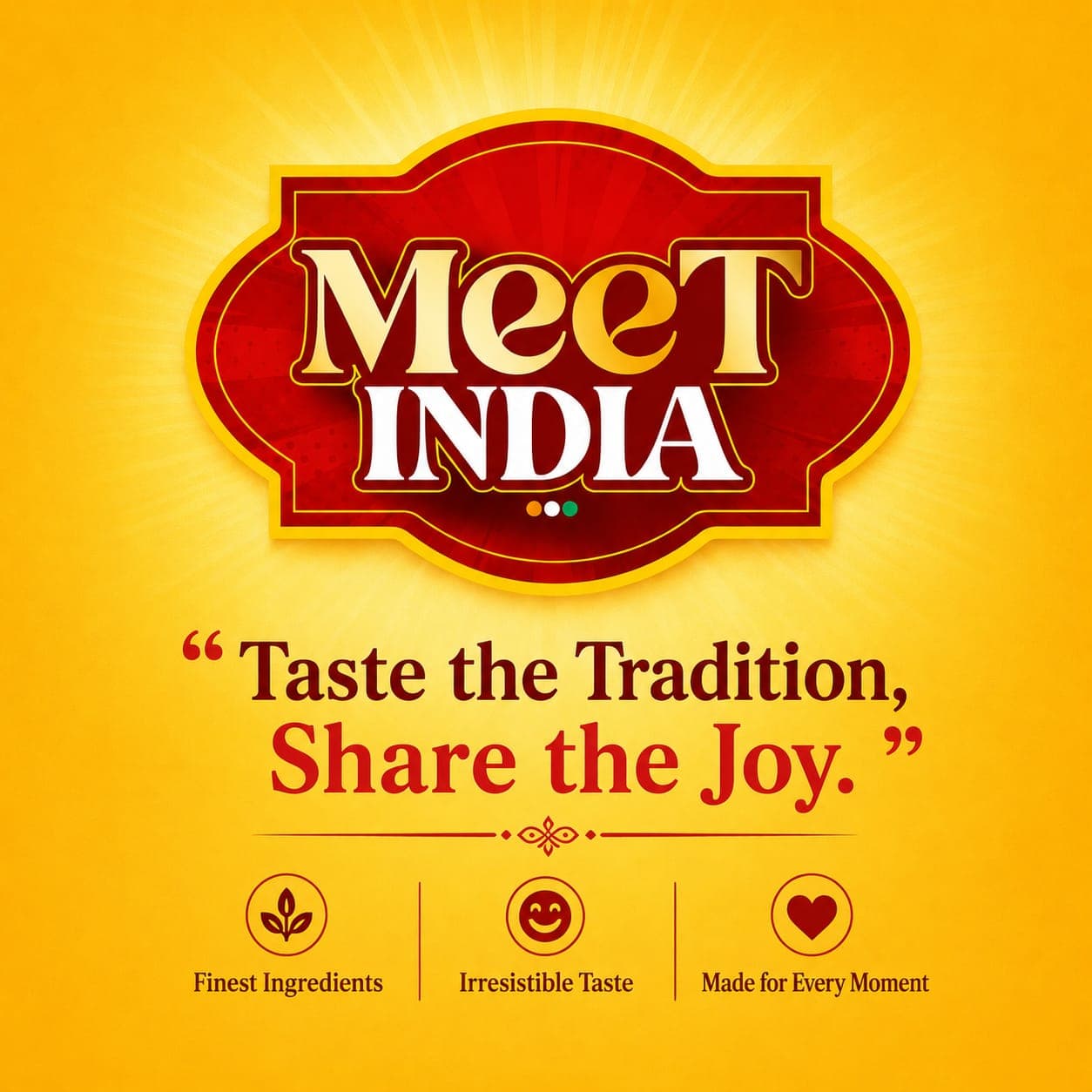 Meet India Taste the Tradition ad